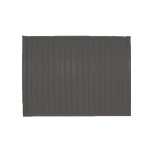 Grey Metal Fence with Flat Caps