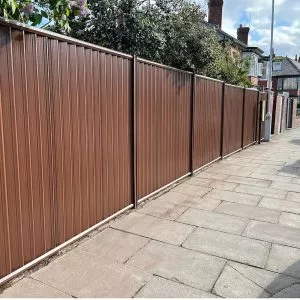 ColourFence Plain Brown Fence with Flat Caps