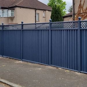 ColourFence Trellis Blue with Ball Caps