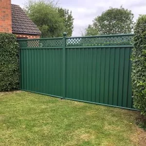 ColourFence Green Trellis and Ball Caps