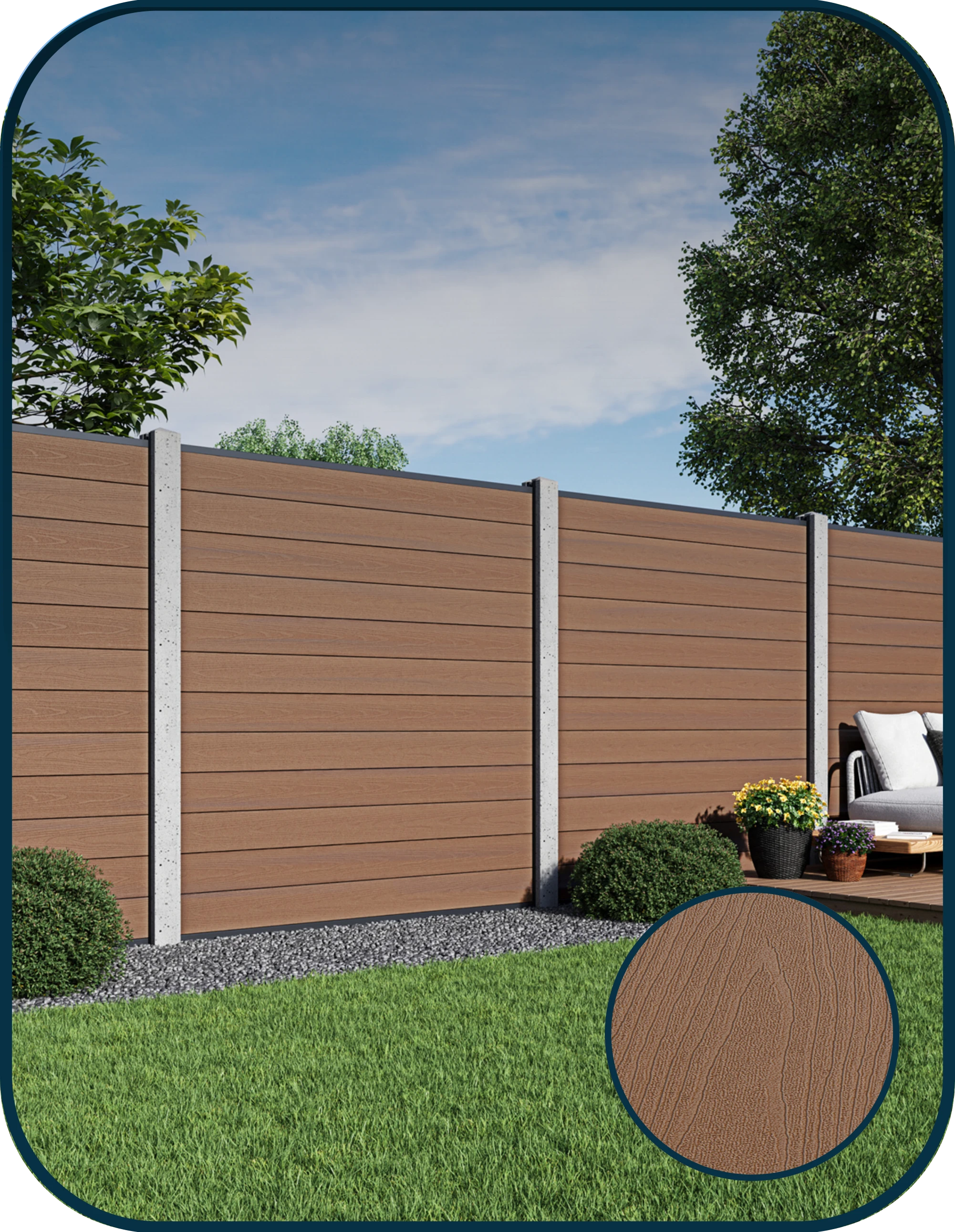 Classic Woodgrain Fence Panel