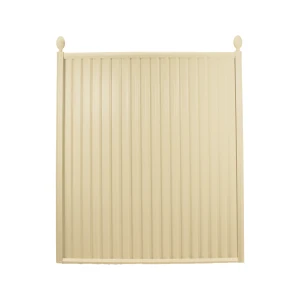 Cream Standard Metal Fence with Ball Caps