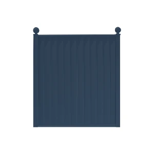 Storm Ready Maintenance Free ColourFence Standard Panel - Plain 1.8m/6ft high by 1.6m/5.24ft wide in Blue with Ball Caps