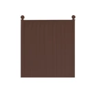 Storm Ready Maintenance Free ColourFence Standard Panel - Plain 1.8m/6ft high by 1.6m/5.24ft wide in Brown with Ball Caps