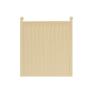 Storm Ready Maintenance Free ColourFence Standard Panel - Plain 1.8m/6ft high by 1.6m/5.24ft wide in Cream with Ball Caps