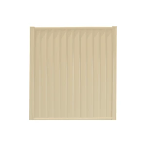 Storm Ready Maintenance Free ColourFence Standard Panel - Plain 1.8m/6ft high by 1.6m/5.24ft wide in Cream with Flat Caps