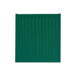 Storm Ready Maintenance Free ColourFence Standard Panel - Plain 1.8m/6ft high by 1.6m/5.24ft wide in Green with Flat Caps