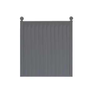 Storm Ready Maintenance Free ColourFence Standard Panel - Plain 1.8m/6ft high by 1.6m/5.24ft wide in Grey with Ball Caps