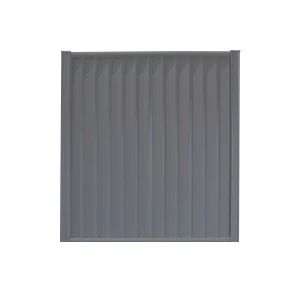 Storm Ready Maintenance Free ColourFence Standard Panel - Plain 1.8m/6ft high by 1.6m/5.24ft wide in Grey with Flat Caps