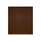 ColourFence Standard 2 Infill Wide Plain Panel - Brown with Flat Caps