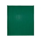 Green Standard Metal Fence with Flat Caps
