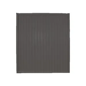 Grey Standard Metal Fence with Flat Caps