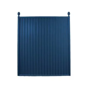 Storm Ready Maintenance Free ColourFence Standard Panel - Plain 1.8m/6ft high by 1.6m/5.24ft wide in Blue with Ball Caps.