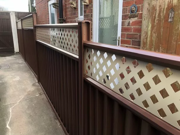 Stepped style ColourFence installation