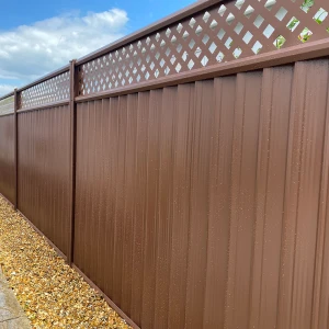 ColourFence Brown with Trellis