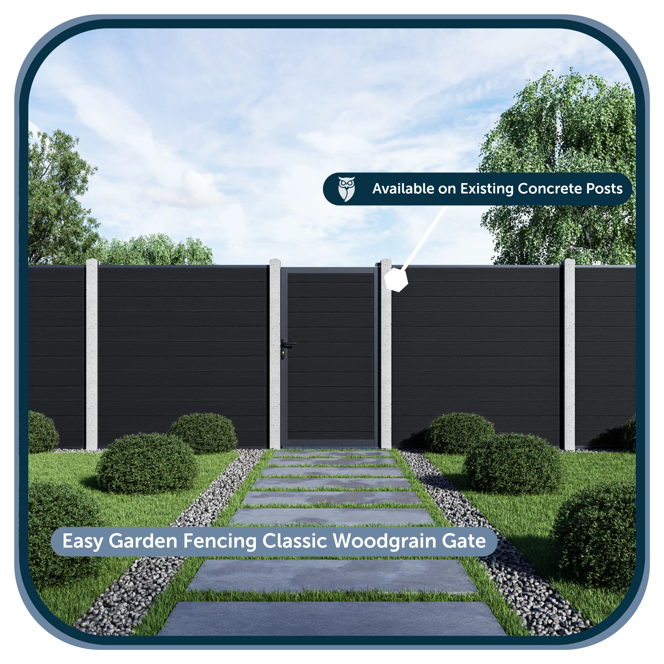 Classic Woodgrain Fence Gate