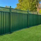 ColourFence Green Trellis with Ball Caps